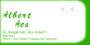 albert acs business card