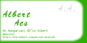 albert acs business card